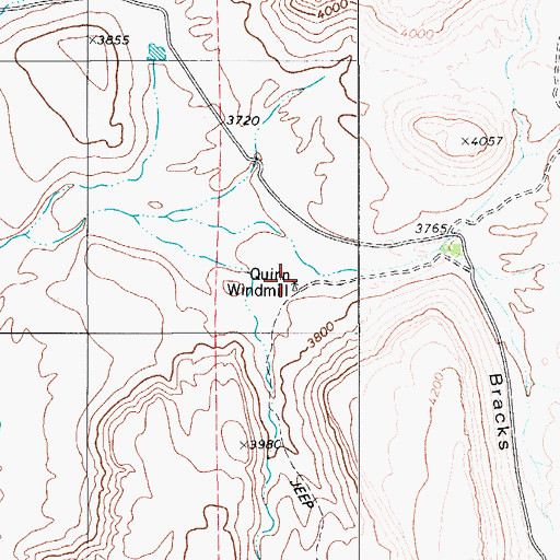 Topographic Map of Quinn Windmill, TX