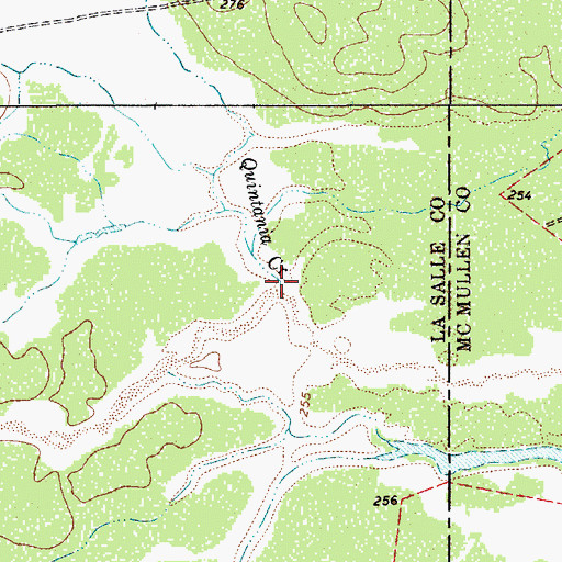 Topographic Map of Quintania Creek, TX