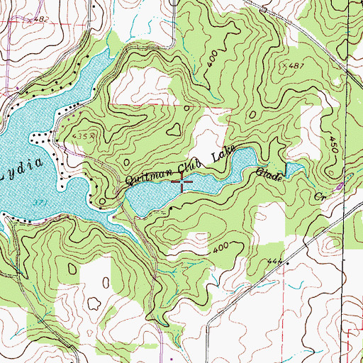 Topographic Map of Quitman Club Lake, TX