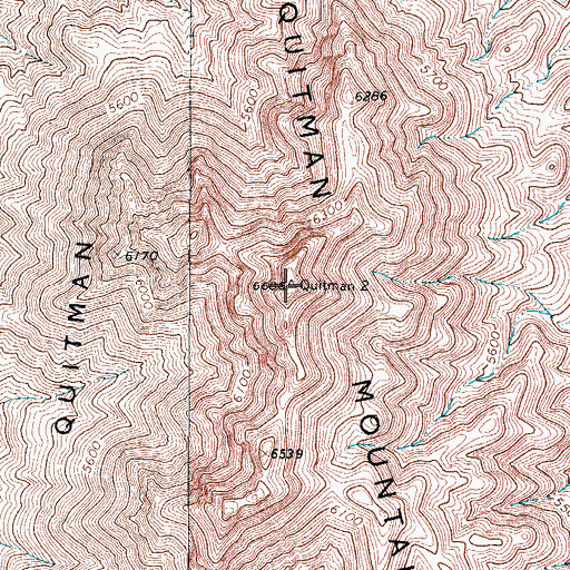 Topographic Map of Quitman Mountains, TX