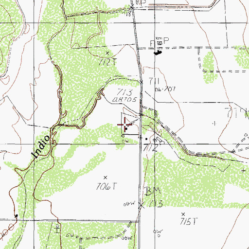 Topographic Map of R Grissel, TX