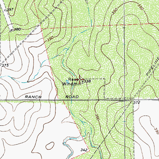 Topographic Map of Racon Windmill, TX