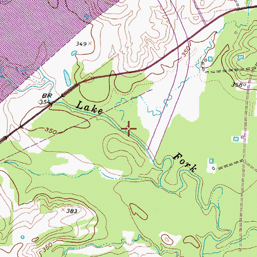 Topographic Map of Rainwater Creek, TX