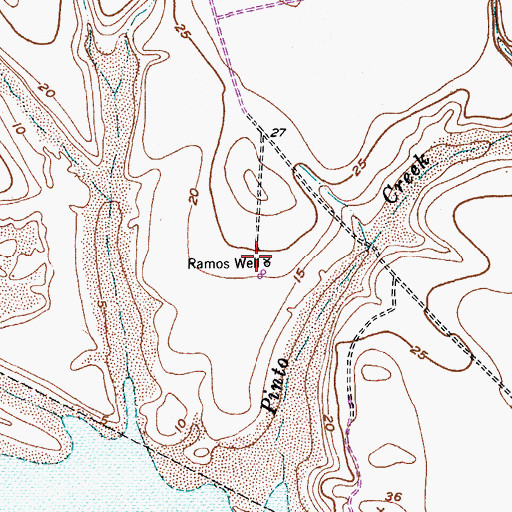 Topographic Map of Ramos Well, TX