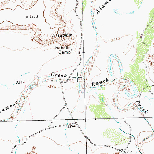 Topographic Map of Ranch Creek, TX