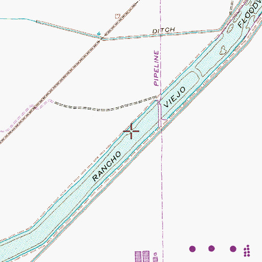 Topographic Map of Rancho Viejo Floodway, TX
