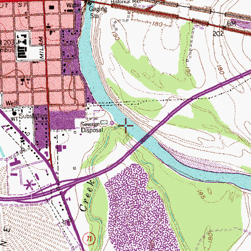 Topographic Map of Ratliff Creek, TX