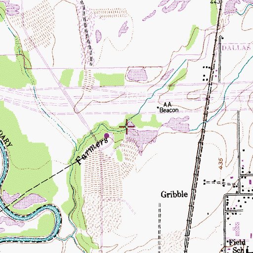 Topographic Map of Rawhide Creek, TX