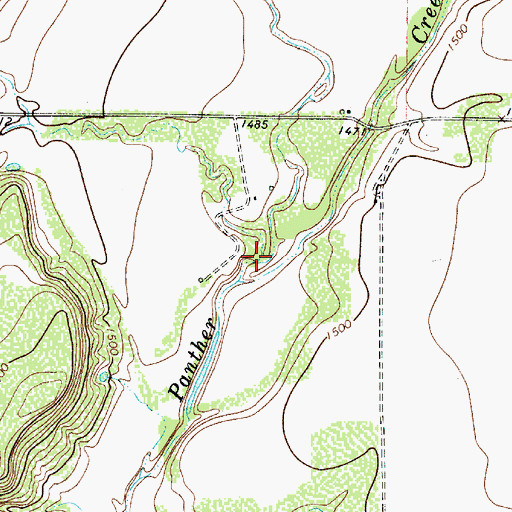 Topographic Map of Rawhide Draw, TX