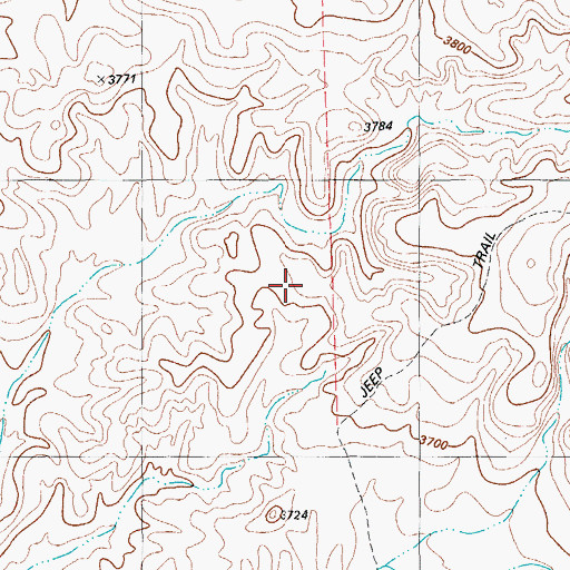 Topographic Map of Rawls Ranch, TX