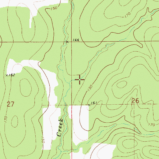 Topographic Map of Babcock Branch, AL
