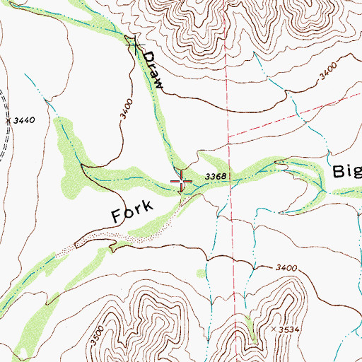 Topographic Map of Rebecca Draw, TX