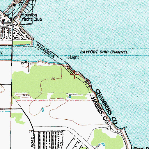 Topographic Map of Red Bluff, TX