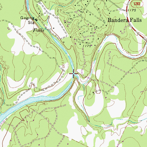 Topographic Map of Red Bluff Creek, TX