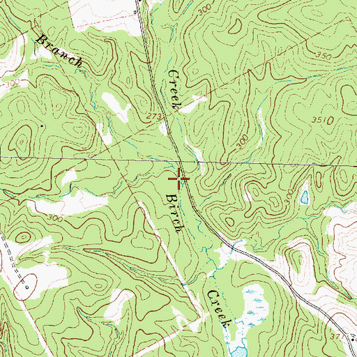 Topographic Map of Red Branch, TX