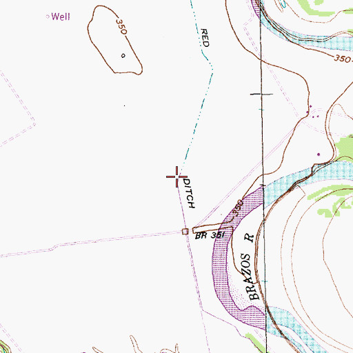 Topographic Map of Red Ditch, TX