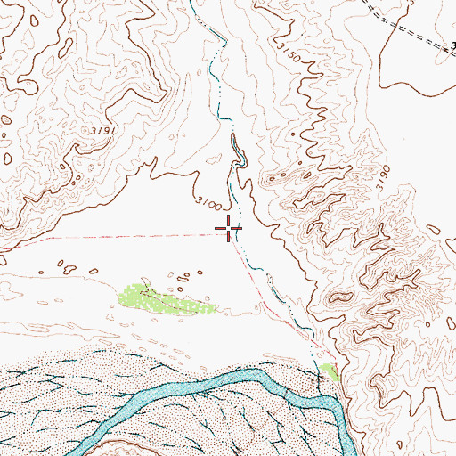 Topographic Map of Red Draw, TX