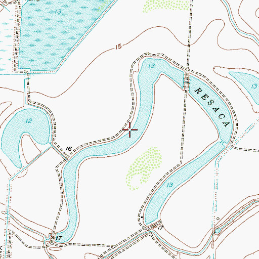 Topographic Map of Resaca de los Fresnos, TX