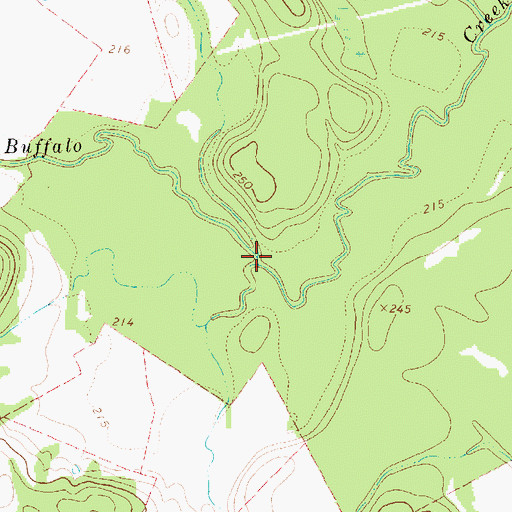 Topographic Map of Resaca Creek, TX