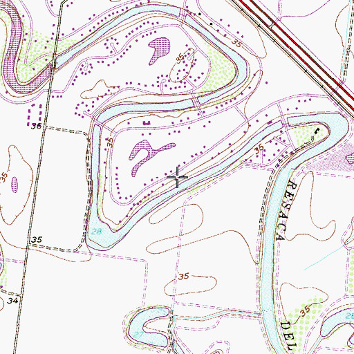 Topographic Map of Resaca del Rancho Viejo, TX