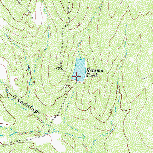 Topographic Map of Retama Tank, TX
