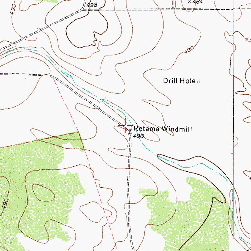Topographic Map of Retama Windmill, TX
