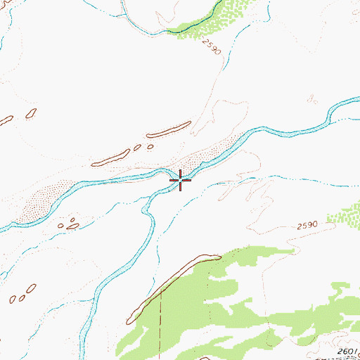 Topographic Map of Reynolds Creek, TX