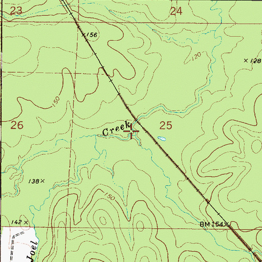 Topographic Map of Bee Branch, AL