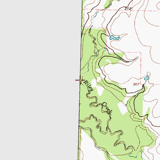 Topographic Map of Riley Creek, TX