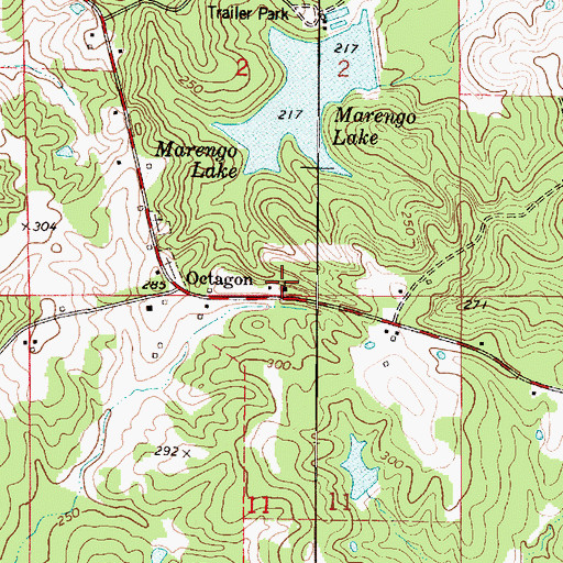 Topographic Map of Bethlehem Church, AL