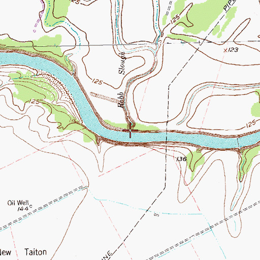 Topographic Map of Robb Slough, TX