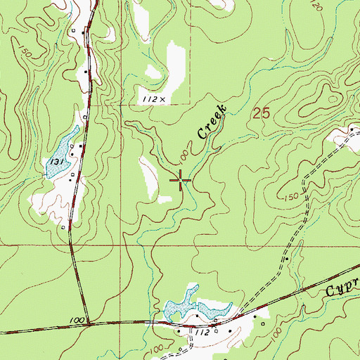 Topographic Map of Bob White Branch, AL