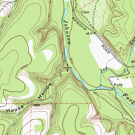 Topographic Map of Rock House Hollow, TX