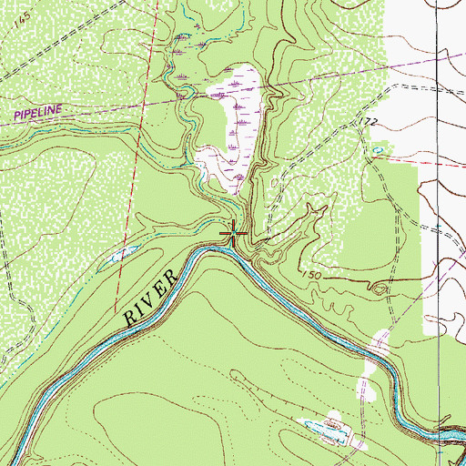 Topographic Map of Rock Quarry Branch, TX