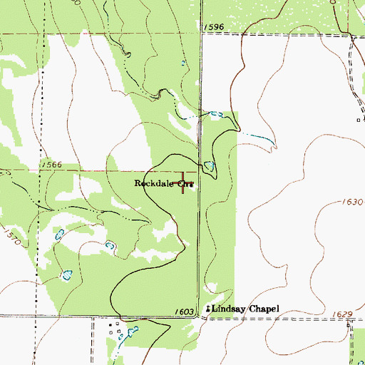 Topographic Map of Rockdale Church, TX