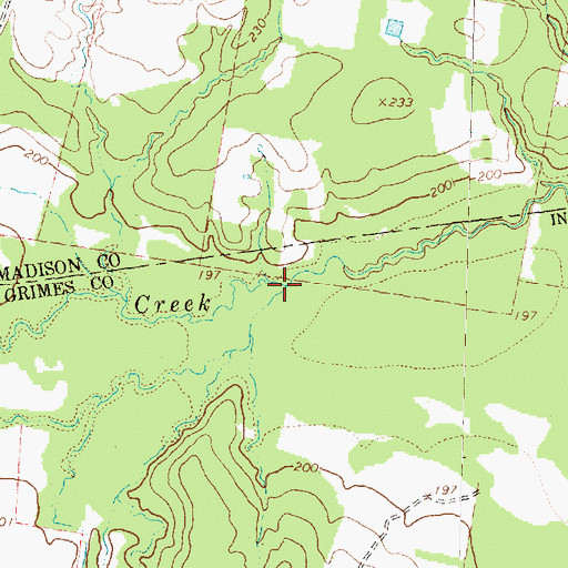 Topographic Map of Rocky Creek, TX