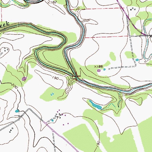 Topographic Map of Rocky Creek, TX