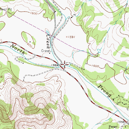 Topographic Map of Rocky Creek, TX