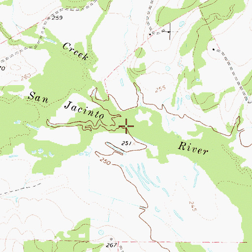 Topographic Map of Rocky Creek, TX