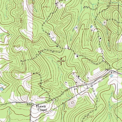 Topographic Map of Rodessa Oil Field, TX
