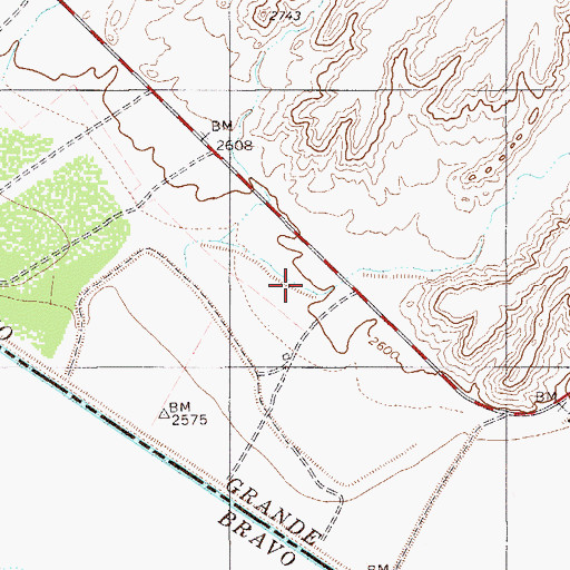 Topographic Map of Rodriguez Arroyo, TX