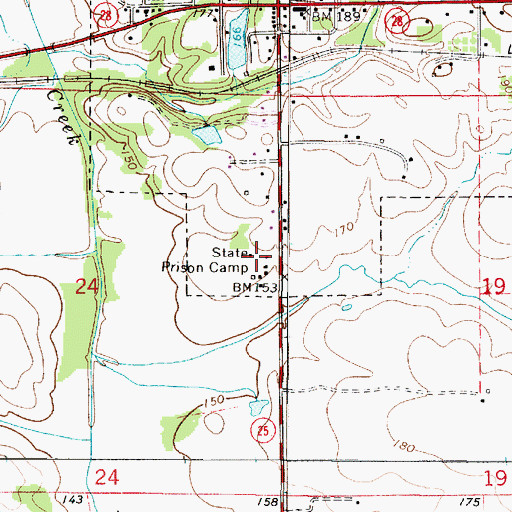 Topographic Map of Camp Thomaston State Prison Camp, AL