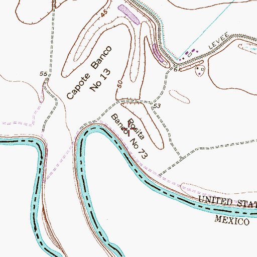 Topographic Map of Rosita Banco Number 73, TX
