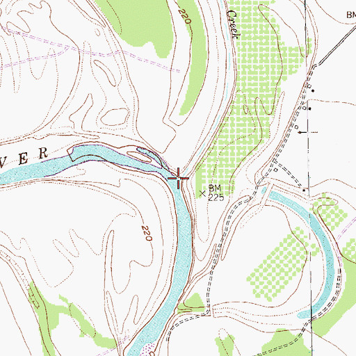 Topographic Map of Ross Creek, TX
