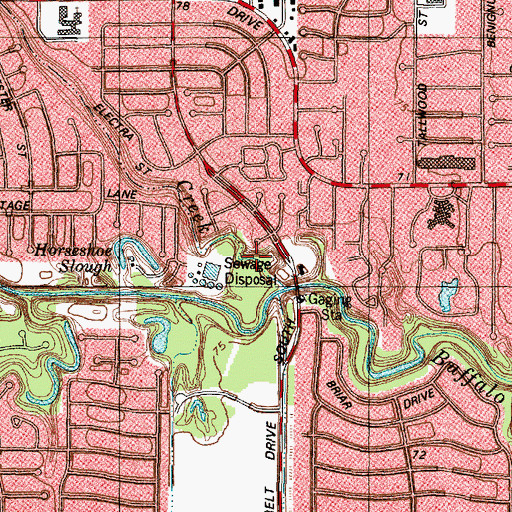 Topographic Map of Rummel Creek, TX