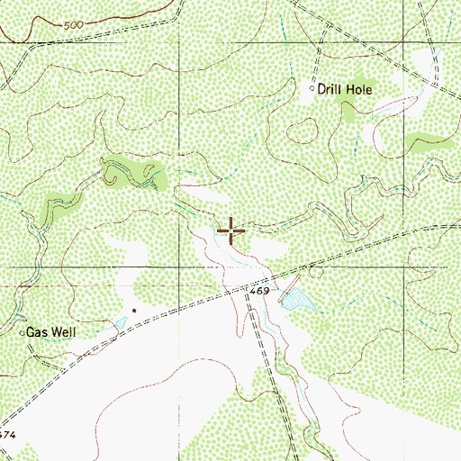 Topographic Map of Ryo Creek, TX