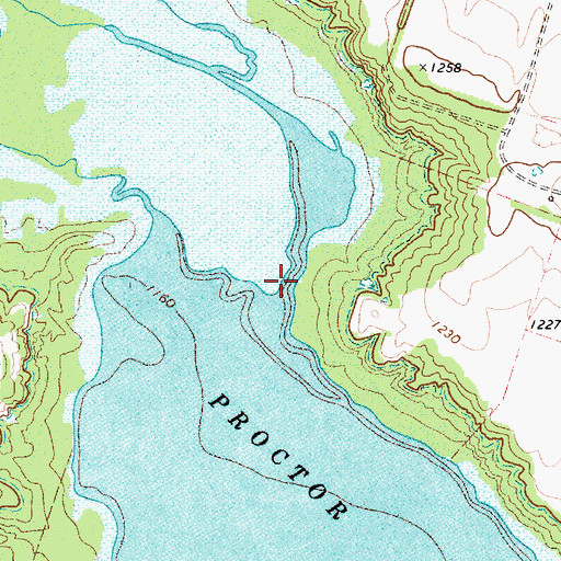 Topographic Map of Sabana River, TX