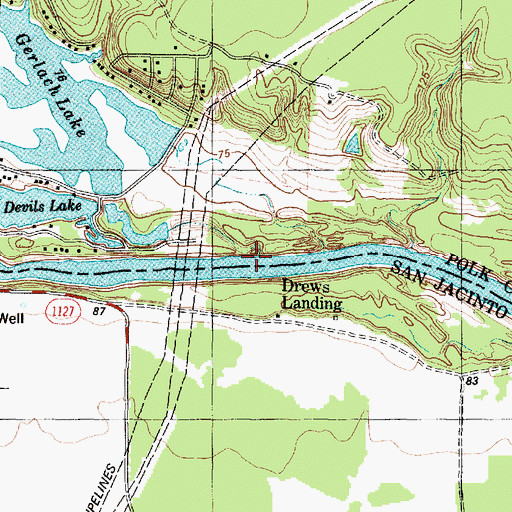Topographic Map of Sally Creek, TX