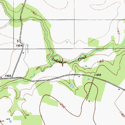 Topographic Map of Salt Creek, TX