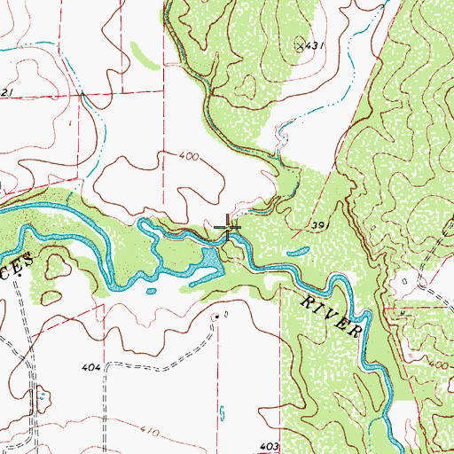 Topographic Map of Salt Creek, TX